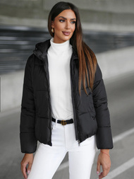 Γυναικείο μπουφάν μαύρο OZONEE JS/16M9187/392Z