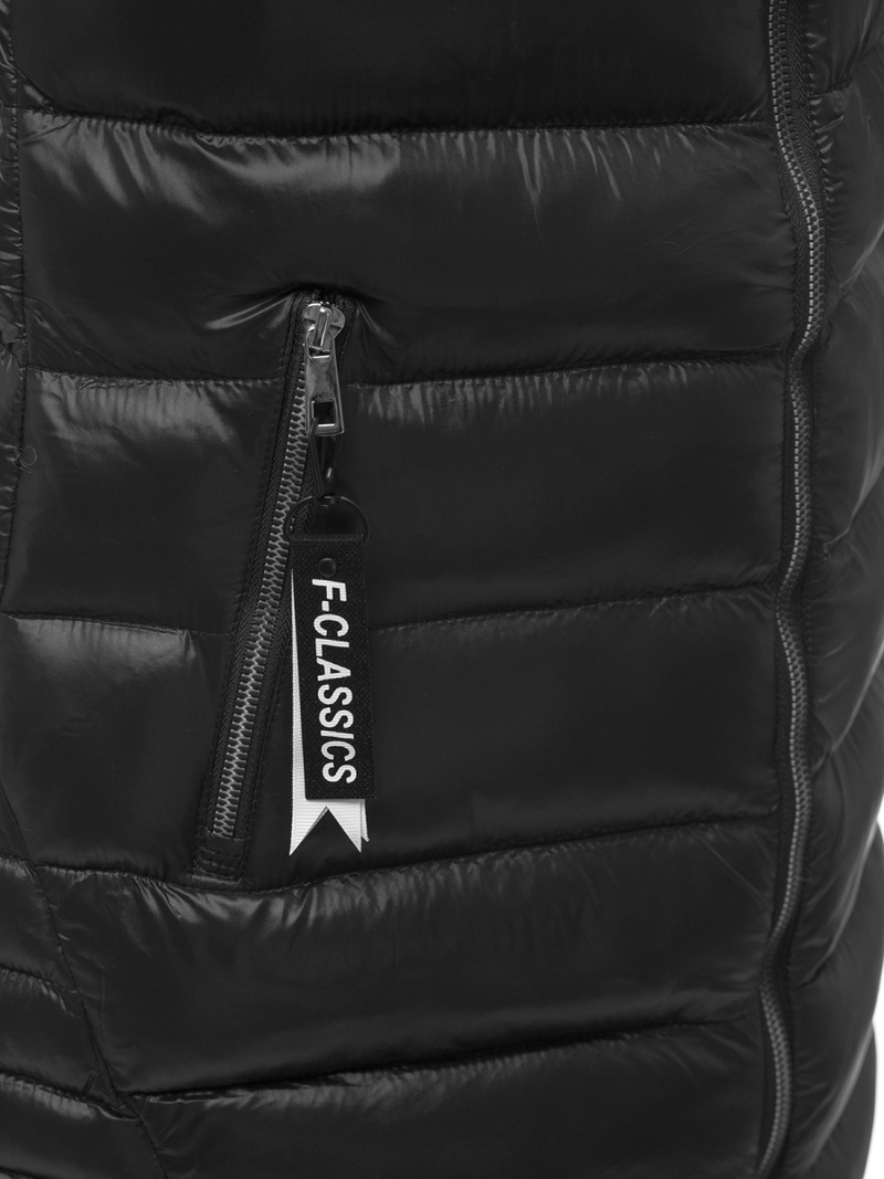 Γυναικείο αμάνικο μπουφάν μαύρο OZONEE N/6322