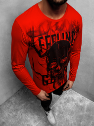 Ανδρικό μπλουζάκι με μακριά μανίκια Κόκκινο OZONEE O/1291Z