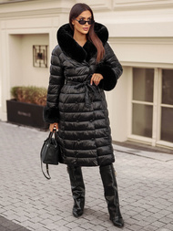 Γυναικείο παλτό μαύρο OZONEE JS/5M3160/392Z