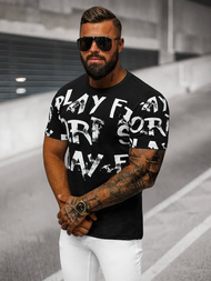 Ανδρικό μπλουζάκι μαύρο OZONEE O/8T1280/3