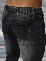 Ανδρικό τζιν παντελόνι mαύρος OZONEE NB/MP0063/1N