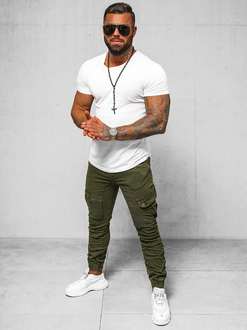 Ανδρικό παντελόνι jogger πράσινο OZONEE O/E6979J