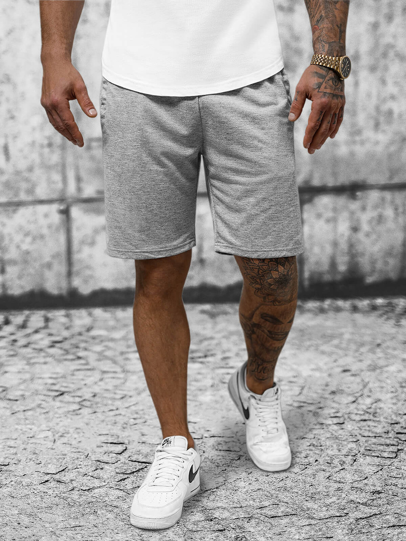 Ανδρικό σόρτς φόρμας γκρι OZONEE JS/8K100/2Z