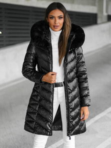 Γυναικείο μπουφάν μαύρο OZONEE JS/16M9100/392Z
