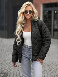 Γυναικείο μπουφάν μαύρο OZONEE JS/16M9300/392Z