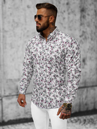 Ανδρικό πουκάμισο λευκό OZONEE O/V18