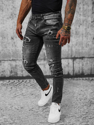 Ανδρικό τζιν παντελόνι mαύρος OZONEE NB/MP0166N