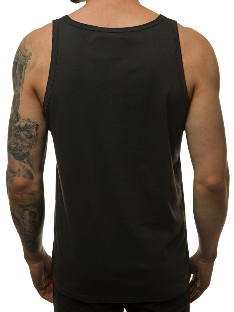 Ανδρικό αμάνικο μπλουζάκι μαύρο OZONEE JS/SS11053