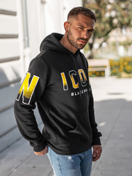 Ανδρικό Φούτερ με Κουκούλα μαύρο OZONEE JS/8B1739/3