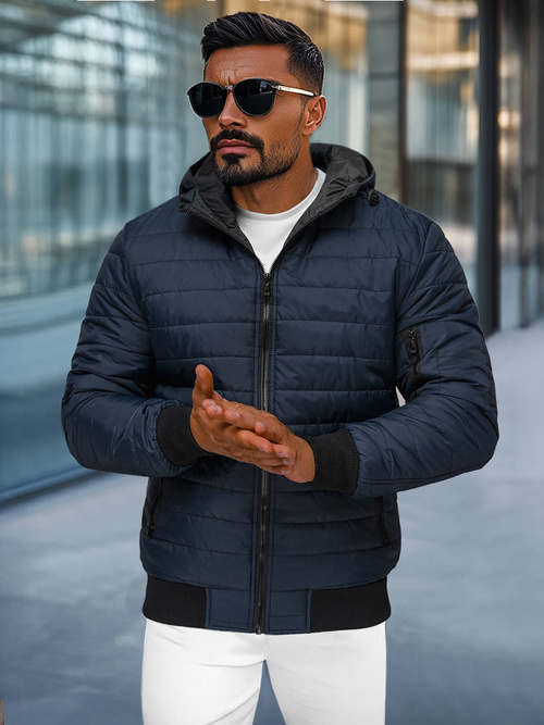 Ανδρικό μπουφάν ναυτικό μπλε OZONEE JS/MY13Z