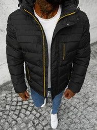 Ανδρικό χειμερινό μπουφάν mαύρος OZONEE JS/M806/392