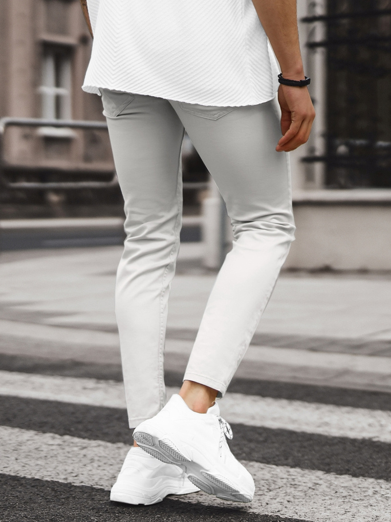 Ανδρικό τζιν παντελόνι Γκρί OZONEE E/5194/01