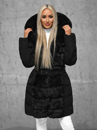 Γυναικείο μπουφάν μαύρο OZONEE JS/11Z8096