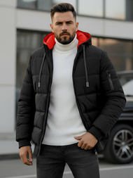 Ανδρικό μπουφάν mαύρος OZONEE JS/31M5003Z