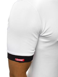 Ανδρικό μπλουζάκι με κουκούλα λευκό OZONEE O/1273Z