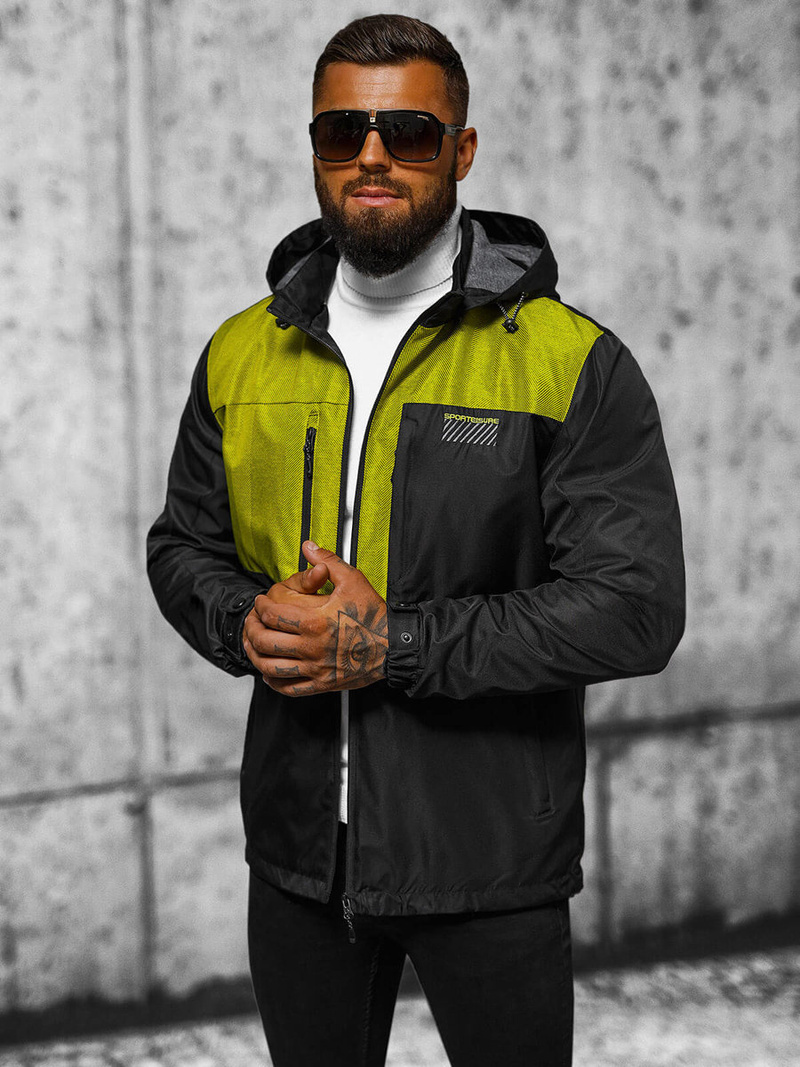 Ανδρικό μπουφάν μαύρο OZONEE JS/22M311/392