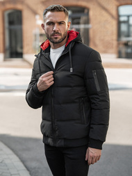 Ανδρικό μπουφάν mαύρος OZONEE JS/31M5003Z