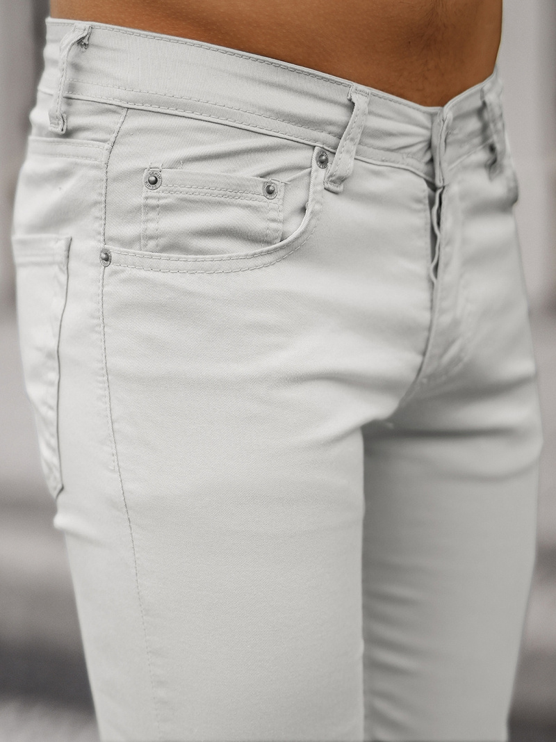 Ανδρικό τζιν παντελόνι Γκρί OZONEE E/5194/01