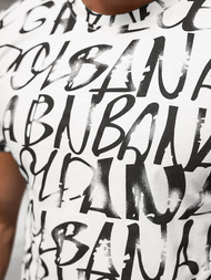 Ανδρικό μπλουζάκι λευκό OZONEE JS/8T1215/1