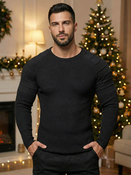 Ανδρικό πουλόβερ μαύρο OZONEE L/2500Z