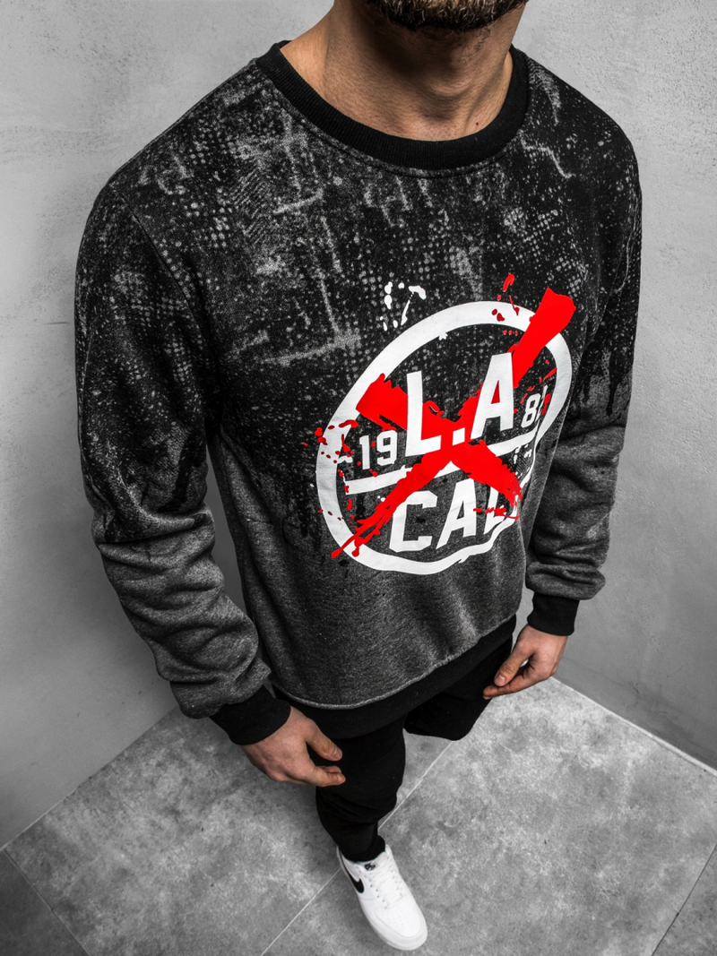 Ανδρικό Φούτερ μαύρο OZONEE JS/22053Z