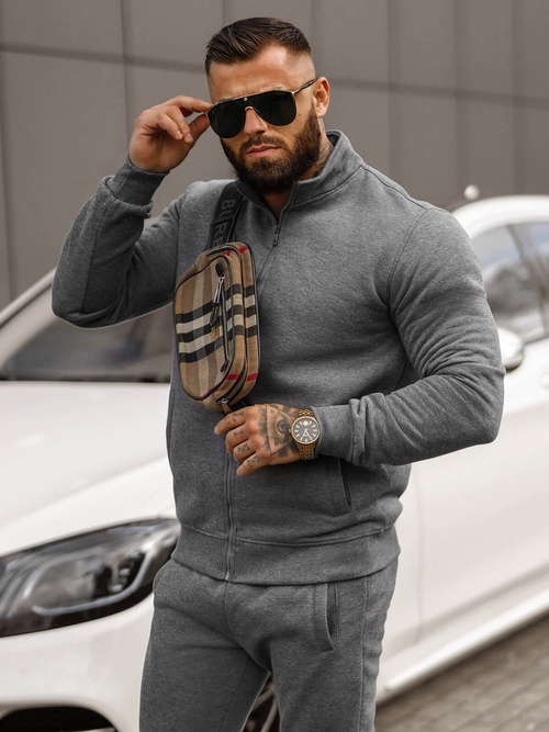 Ανδρικό σετ φόρμας μαύρο OZONEE JS/68C10385/3Z