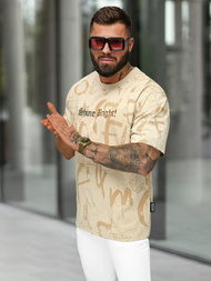 Ανδρικό μπλουζάκι mπεζ OZONEE O/YN2/621