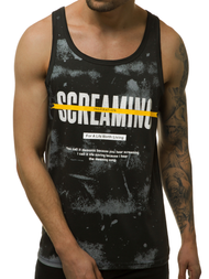 Ανδρικό αμάνικο μπλουζάκι μαύρο OZONEE JS/SS11053