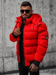 Ανδρικό χειμερινό μπουφάν το κόκκινο OZONEE JS/27M8111