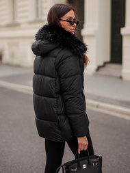 Γυναικείο χειμερινό μπουφάν μαύρο OZONEE JS/5M3256/392