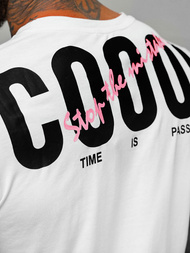 Ανδρικό μπλουζάκι λευκό OZONEE O/T1278/1