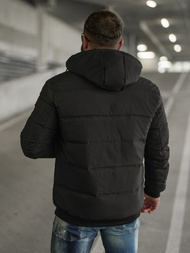 Ανδρικό μπουφάν mαύρος OZONEE JS/31M5003Z