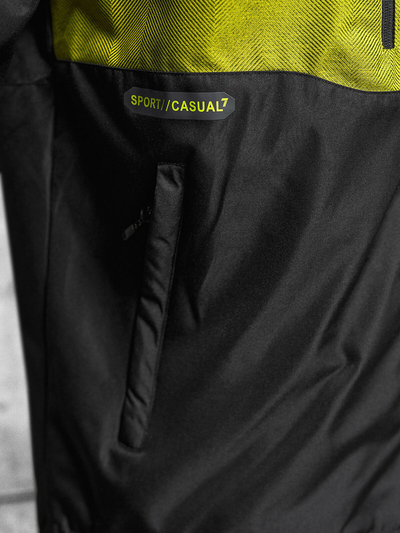 Ανδρικό μπουφάν μαύρο OZONEE JS/22M311/392