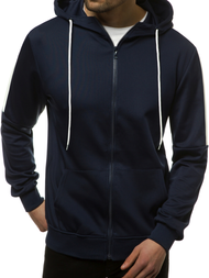 Ανδρικό φούτερ με φερμουάρ ναυτικό μπλε OZONEE JS/99005