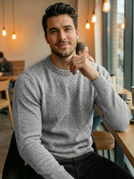 Ανδρικό πουλόβερ Γκρί OZONEE JS/59B3607/2