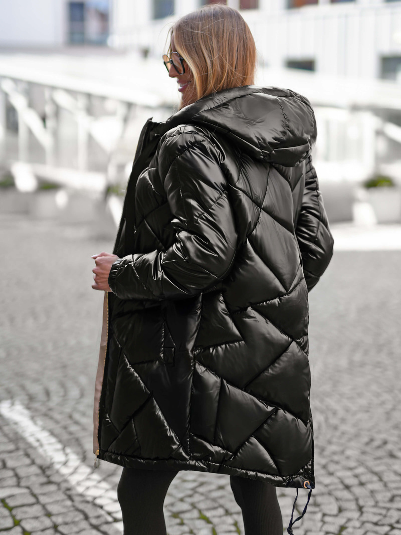 Γυναικείο μπουφάν μαύρο OZONEE JS/5M3189/392Z