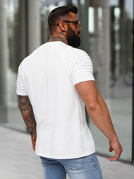 Ανδρικό μπλουζάκι λευκό OZONEE JS/8T88/1Z