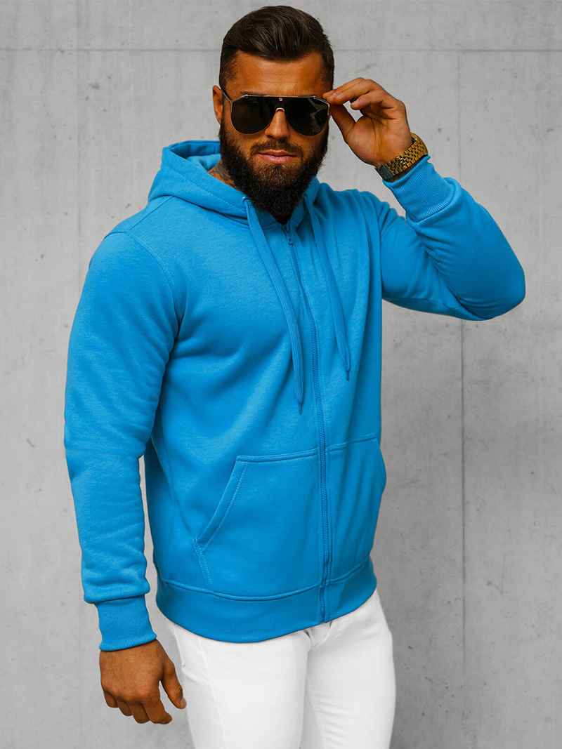 Ανδρικό Φούτερ με Κουκούλα γαλάζια OZONEE JS/2008Z