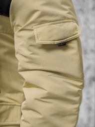 Ανδρικό χειμερινό μπουφάν μπεζ OZONEE JS/22M322/62