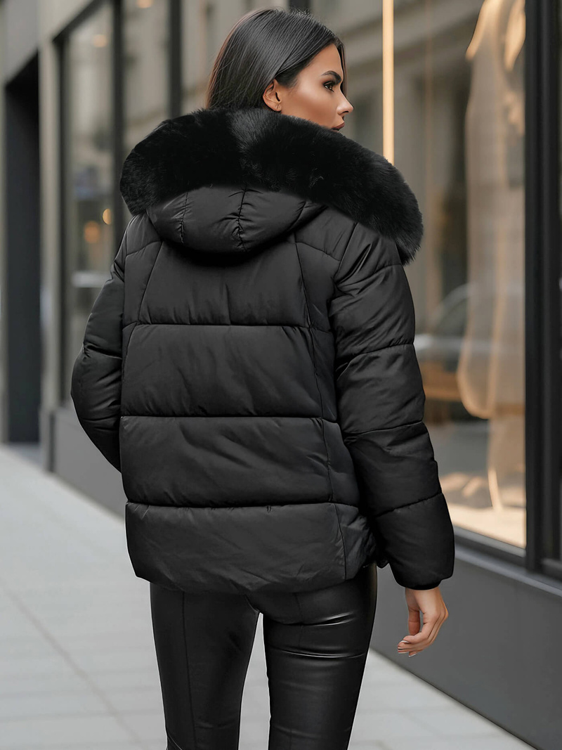 Γυναικείο μπουφάν μαύρο OZONEE O/16M9179/392