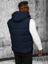 Ανδρικό αμάνικο μπουφάν ναυτικό μπλε OZONEE JS/84M3028/215