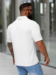 Ανδρική μπλούζα polo λευκό OZONEE O/YN2/593