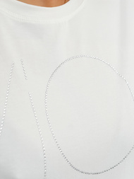 Γυναικείο μπλουζάκι λευκό OZONEE JS/YJ77841