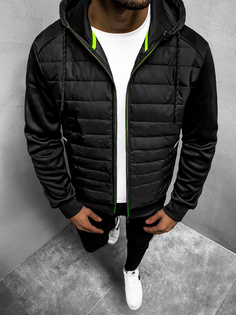 Ανδρικό μπουφάν μαύρο OZONEE JS/KS2146Z