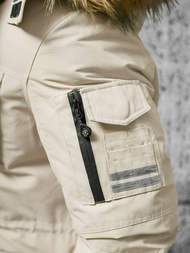 Ανδρικό χειμερινό μπουφάν μπεζ OZONEE JS/5M791/62