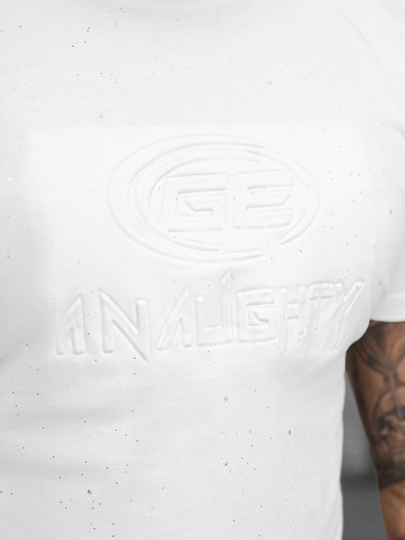 Ανδρικό μπλουζάκι λευκό OZONEE O/QQ1390