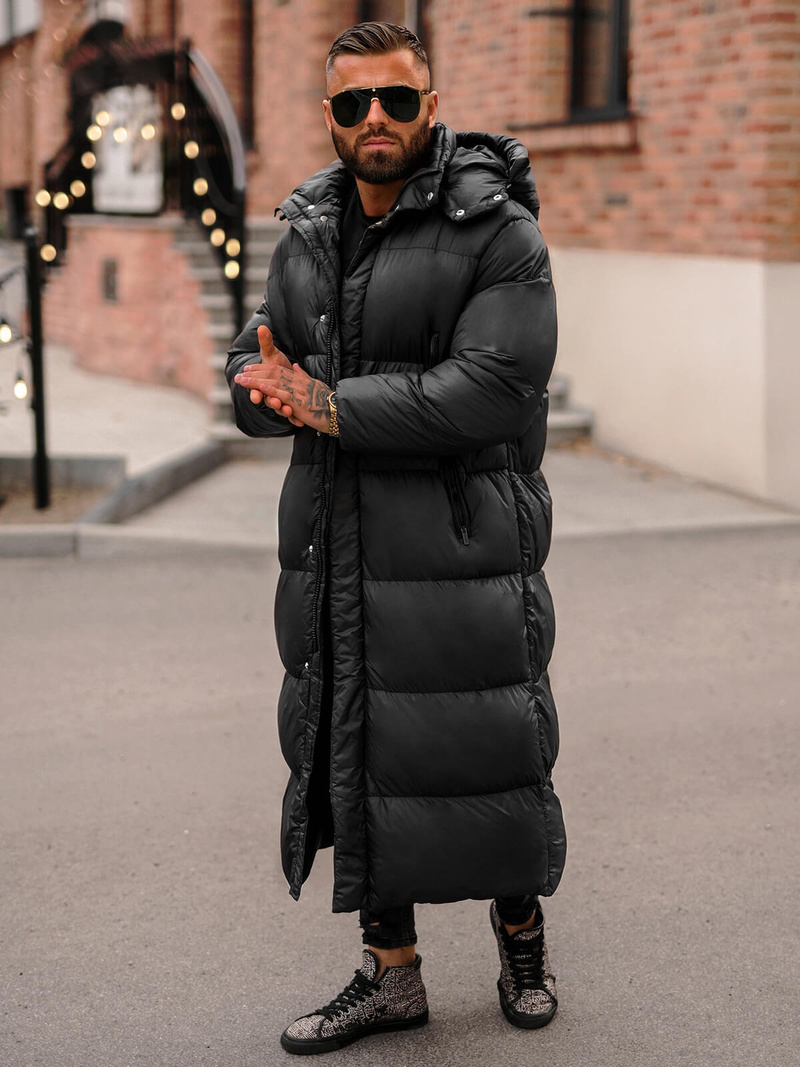 Ανδρικό χειμερινό μπουφάν μαύρο OZONEE O/M3202Z