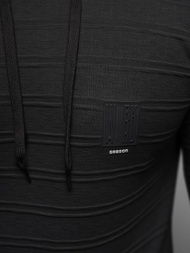 Ανδρικό Φούτερ με Κουκούλα μαύρο OZONEE O/TB2272