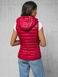 Γυναικείο αμάνικο μπουφάν το κόκκινο OZONEE JS/16M9138/270